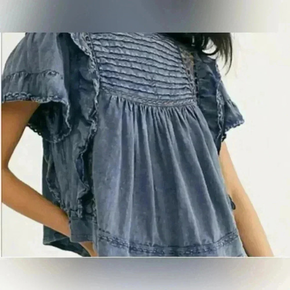 Free People Ruffled Top - Picture 1 of 11
